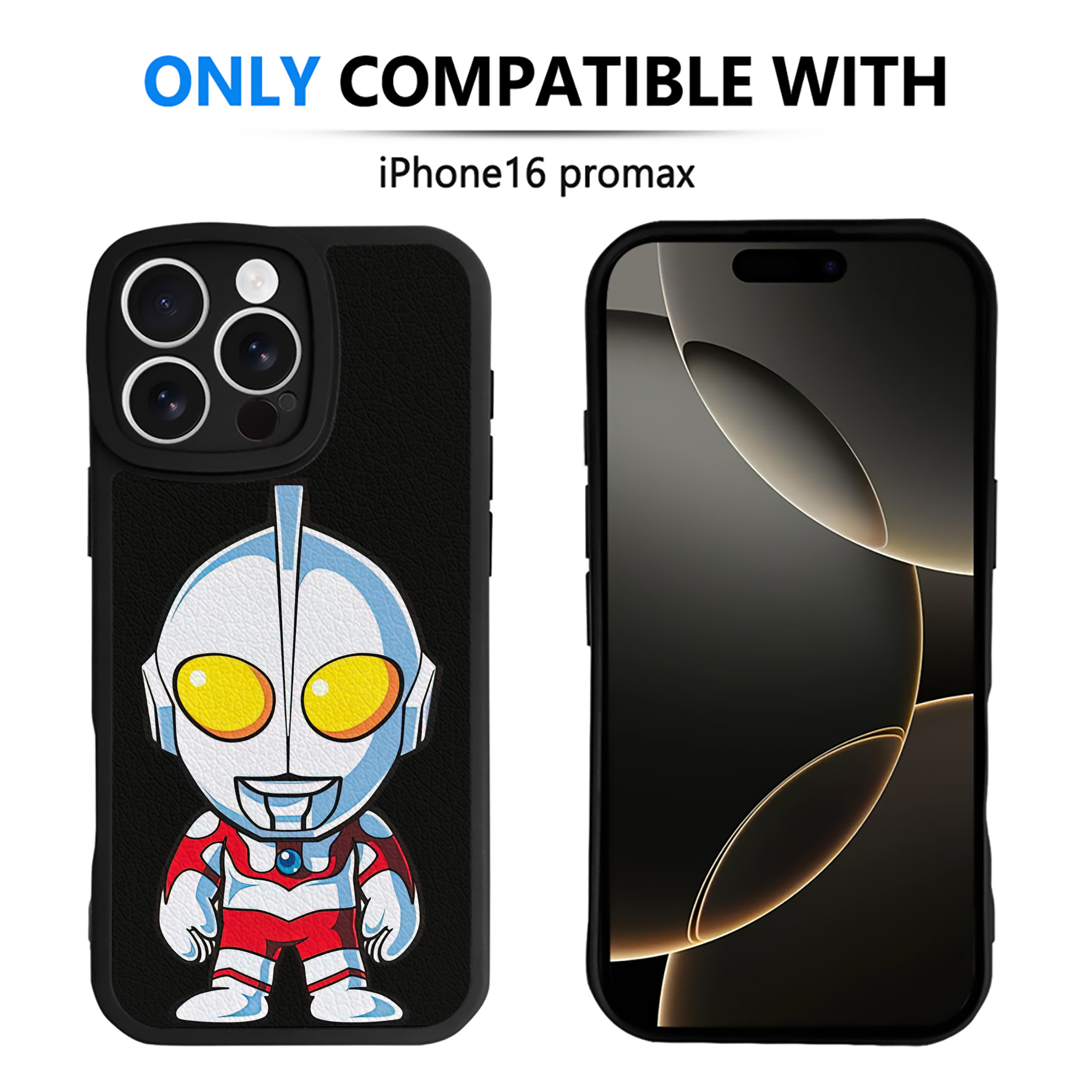 （画像用） ウルトラマン Ultraman 【iPhone 16シリーズ対応】シリコンスマホケース（レザー調） 材質：シリコン